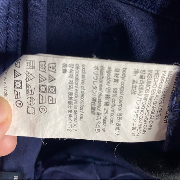 Calvin Klein Size 12 Ladies Straight Leg Jeans Women Dark  Wash Elastane Navy - Picture 7 of 11